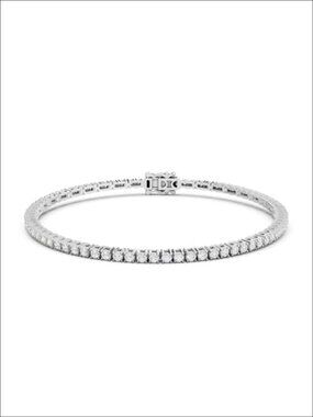 925 Sterling Silver Lab Grown Diamond Tennis Bracelet 1 Ct IGI Certified